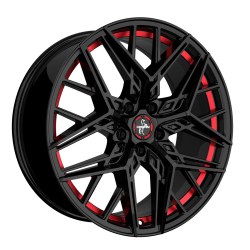 Fælge KESKIN WHEELS KT25 20 5x112 BLACK PAINTED RED INSIDE