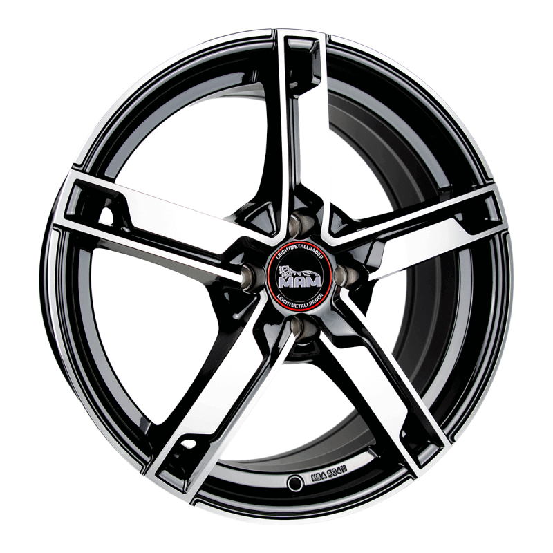 Fælge MAM WHEELS W4 18 5x112 BLACK FRONT POLISH